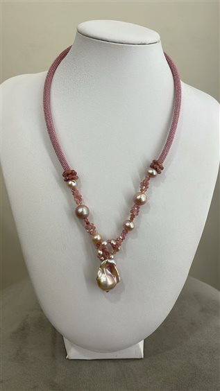 Collana Rajola Donna in Pietre dure Perla 54-501-3C - 54-501-3C